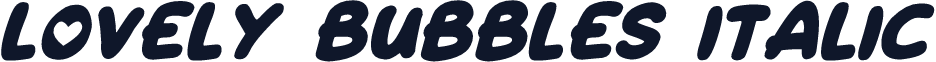 Lovely Bubbles Italic