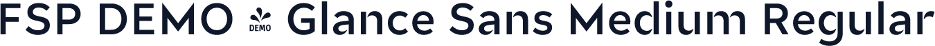FSP DEMO - Glance Sans Medium Regular