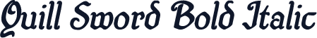 Quill Sword Bold Italic