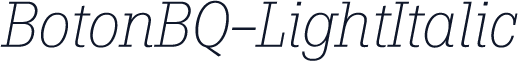 BotonBQ-LightItalic