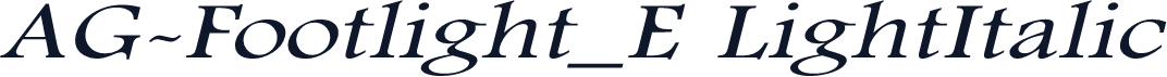 AG-Footlight_E LightItalic