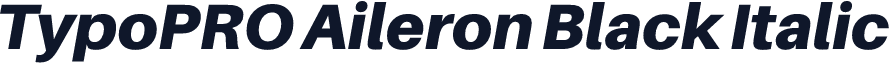 TypoPRO Aileron Black Italic
