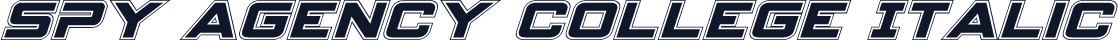 Spy Agency College Italic