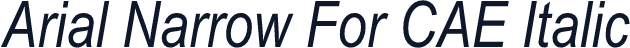 Arial Narrow For CAE Italic