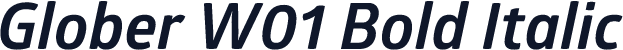 Glober W01 Bold Italic