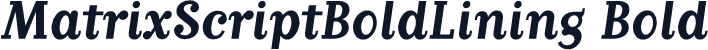 MatrixScriptBoldLining Bold