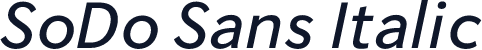 SoDo Sans Italic