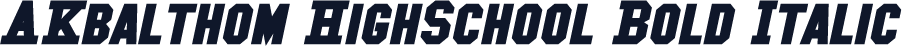 AKbalthom HighSchool Bold Italic