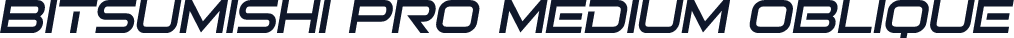 Bitsumishi Pro Medium Oblique