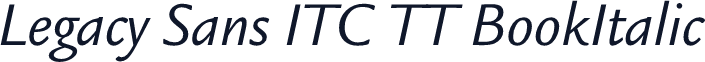 Legacy Sans ITC TT BookItalic