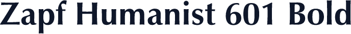 Zapf Humanist 601 Bold