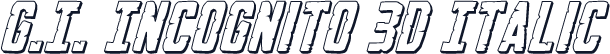 G.I. Incognito 3D Italic
