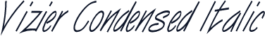 Vizier Condensed Italic