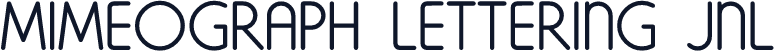 Mimeograph Lettering JNL