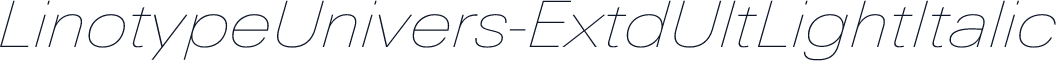 LinotypeUnivers-ExtdUltLightItalic