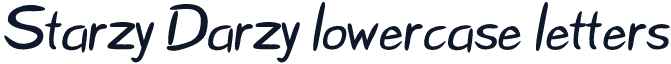 Starzy Darzy lowercase letters
