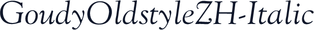 GoudyOldstyleZH-Italic
