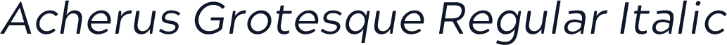 Acherus Grotesque Regular Italic