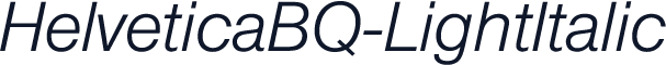 HelveticaBQ-LightItalic