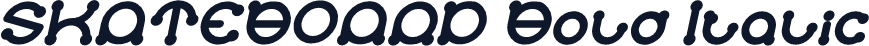 SKATEBOARD Bold Italic