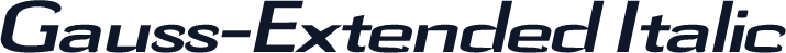 Gauss-Extended Italic