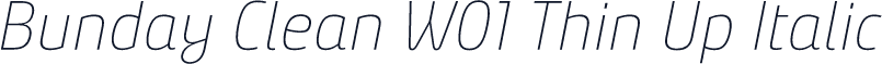 Bunday Clean W01 Thin Up Italic