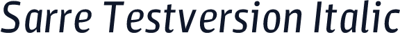 Sarre Testversion Italic