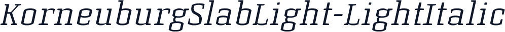 KorneuburgSlabLight-LightItalic