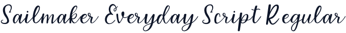 Sailmaker Everyday Script Regular