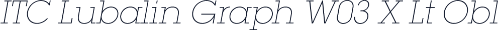 ITC Lubalin Graph W03 X Lt Obl