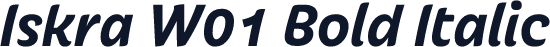 Iskra W01 Bold Italic
