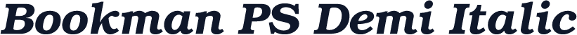 Bookman PS Demi Italic