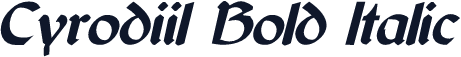 Cyrodiil Bold Italic