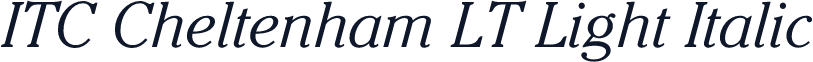 ITC Cheltenham LT Light Italic