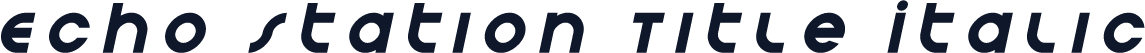 Echo Station Title Italic