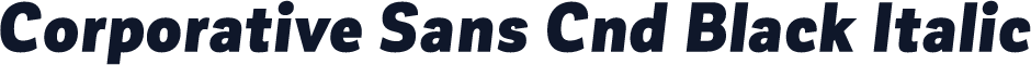 Corporative Sans Cnd Black Italic