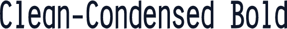 Clean-Condensed Bold