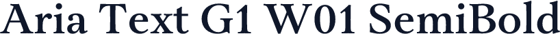 Aria Text G1 W01 SemiBold