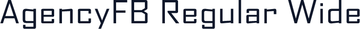 AgencyFB Regular Wide