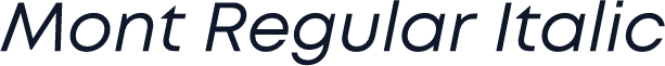 Mont Regular Italic