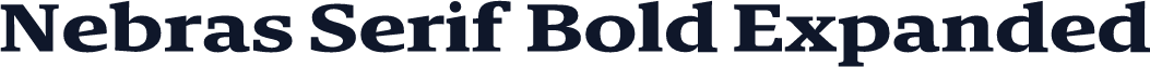 Nebras Serif Bold Expanded