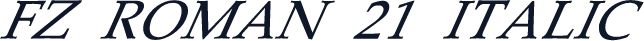 FZ ROMAN 21 ITALIC
