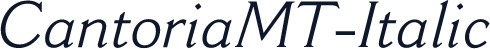 CantoriaMT-Italic