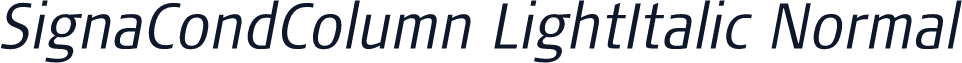SignaCondColumn LightItalic Normal