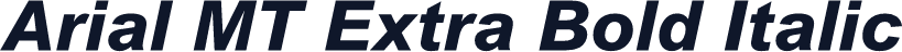 Arial MT Extra Bold Italic