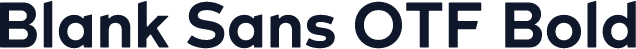 Blank Sans OTF Bold