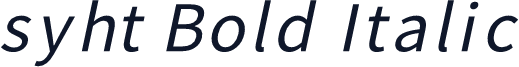 syht Bold Italic