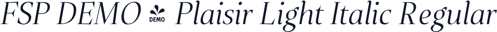 FSP DEMO - Plaisir Light Italic Regular