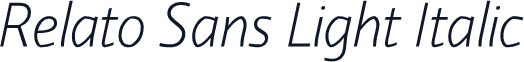 Relato Sans Light Italic