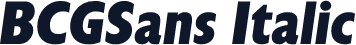 BCGSans Italic